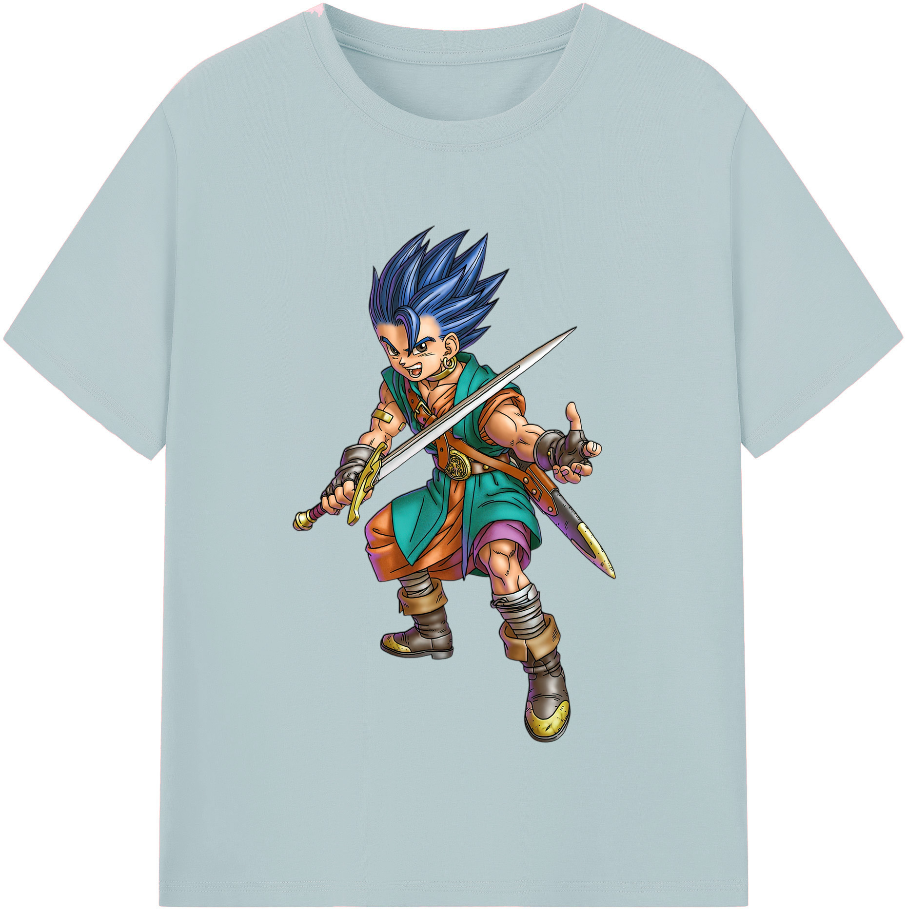 （画像用） ドラゴンクエスト Doragon Kuesuto Dragon Quest 綿100％半袖Tシャツ（フロントプリント）